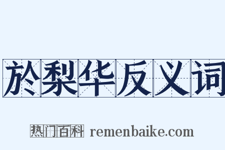 於梨华反义词是什么意思的图片